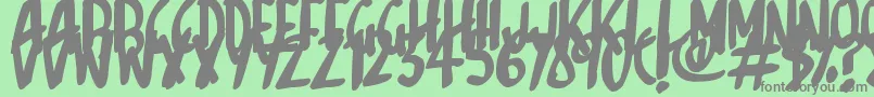 Czcionka Sketchalot – szare czcionki na zielonym tle