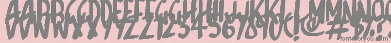 Sketchalot-Schriftart – Graue Schriften auf rosa Hintergrund