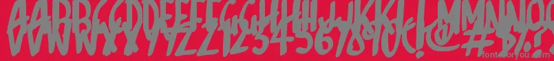 Шрифт Sketchalot – серые шрифты на красном фоне