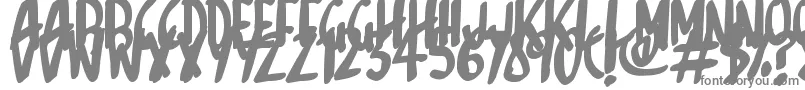 Sketchalot-fontti – harmaat kirjasimet valkoisella taustalla
