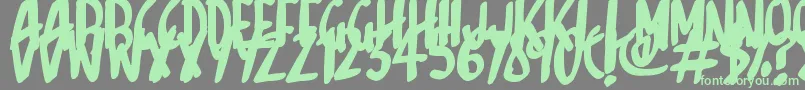 Шрифт Sketchalot – зелёные шрифты на сером фоне
