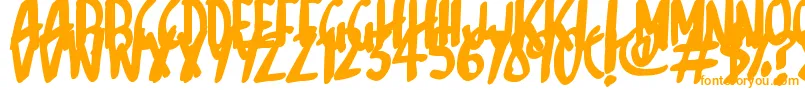 Sketchalot Font – Orange Fonts on White Background