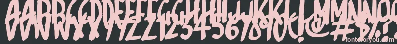 Шрифт Sketchalot – розовые шрифты на чёрном фоне