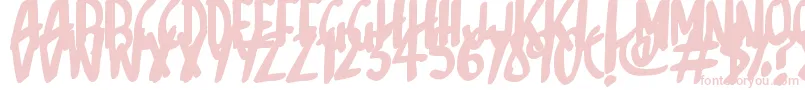 Czcionka Sketchalot – różowe czcionki na białym tle
