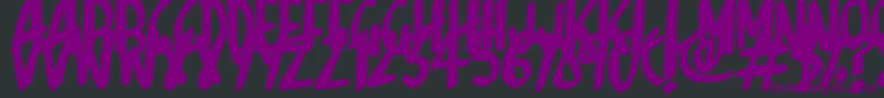 Шрифт Sketchalot – фиолетовые шрифты на чёрном фоне