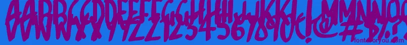 Шрифт Sketchalot – фиолетовые шрифты на синем фоне