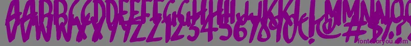 Шрифт Sketchalot – фиолетовые шрифты на сером фоне