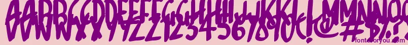 Sketchalot Font – Purple Fonts on Pink Background