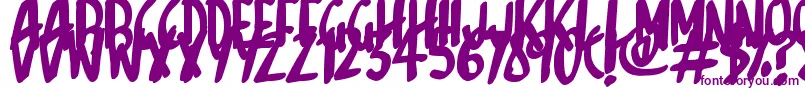 Шрифт Sketchalot – фиолетовые шрифты на белом фоне