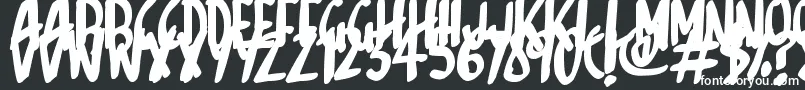 Sketchalot-fontti – valkoiset fontit mustalla taustalla