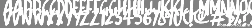 Sketchalot-Schriftart – Weiße Schriften auf grauem Hintergrund