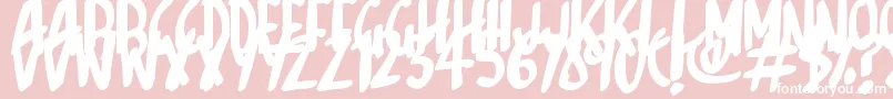Sketchalot Font – White Fonts on Pink Background