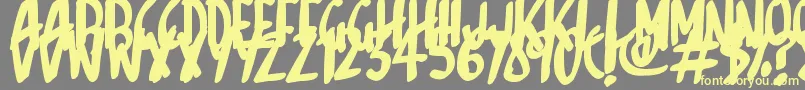 Sketchalot-fontti – keltaiset fontit harmaalla taustalla