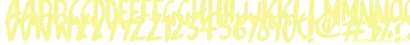 Sketchalot Font – Yellow Fonts on White Background