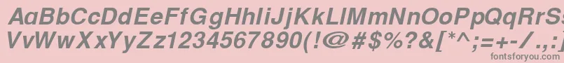 Police CyrillichelvetBolditalic – polices grises sur fond rose