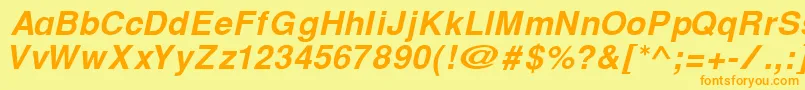 fuente CyrillichelvetBolditalic – Fuentes Naranjas Sobre Fondo Amarillo
