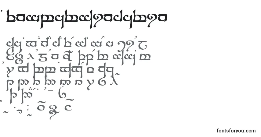 Шрифт TengwarSindarin – алфавит, цифры, специальные символы