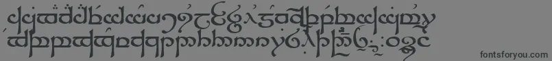 フォントTengwarSindarin – 黒い文字の灰色の背景