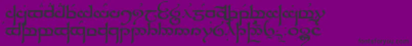 TengwarSindarin Font – Black Fonts on Purple Background