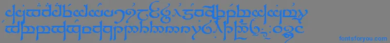 TengwarSindarin Font – Blue Fonts on Gray Background