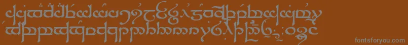 TengwarSindarin Font – Gray Fonts on Brown Background