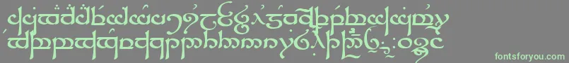 TengwarSindarin Font – Green Fonts on Gray Background