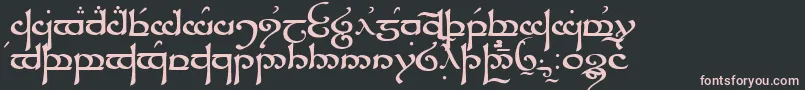 TengwarSindarin Font – Pink Fonts on Black Background