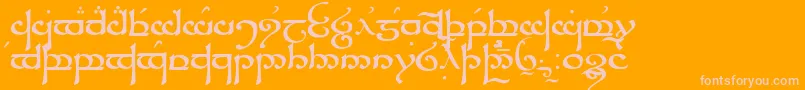 fuente TengwarSindarin – Fuentes Rosadas Sobre Fondo Naranja