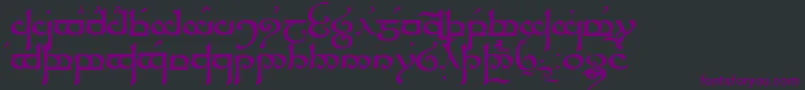 TengwarSindarin Font – Purple Fonts on Black Background