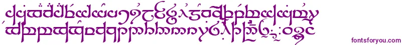 TengwarSindarin Font – Purple Fonts on White Background