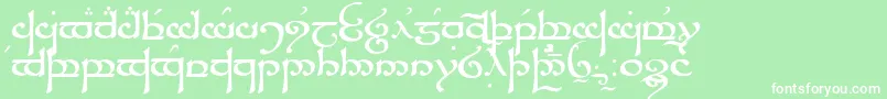 TengwarSindarin Font – White Fonts on Green Background