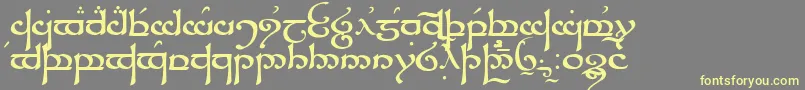 TengwarSindarin Font – Yellow Fonts on Gray Background