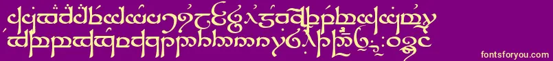 TengwarSindarin Font – Yellow Fonts on Purple Background