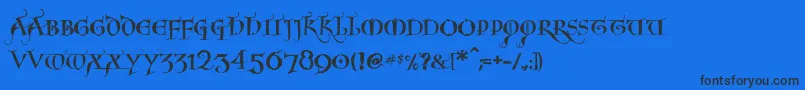 Noelblack Font – Black Fonts on Blue Background