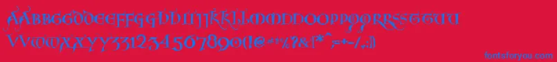 Noelblack Font – Blue Fonts on Red Background