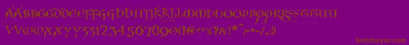 Noelblack Font – Brown Fonts on Purple Background