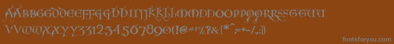 Noelblack Font – Gray Fonts on Brown Background