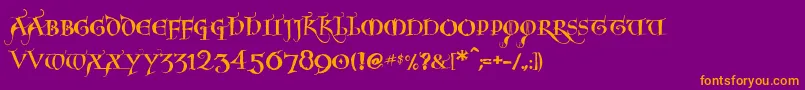 Noelblack Font – Orange Fonts on Purple Background