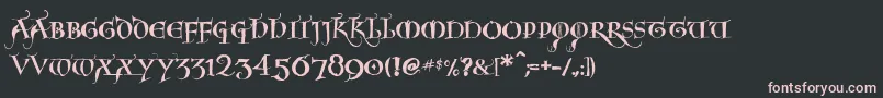 Noelblack Font – Pink Fonts on Black Background