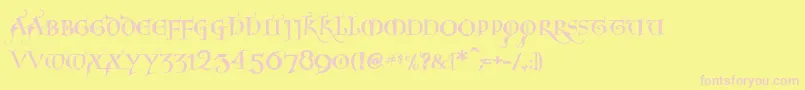 Noelblack Font – Pink Fonts on Yellow Background