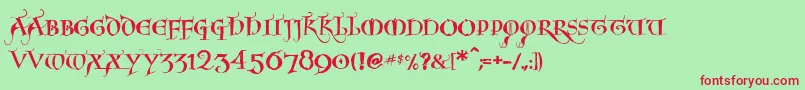 Noelblack Font – Red Fonts on Green Background