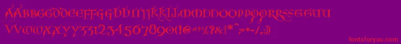 Noelblack Font – Red Fonts on Purple Background
