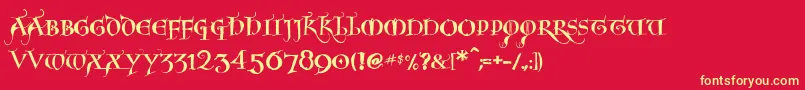 Noelblack Font – Yellow Fonts on Red Background