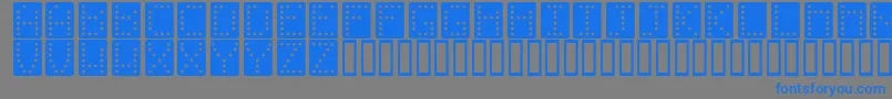 フォントDominoeffectnormal – 灰色の背景に青い文字