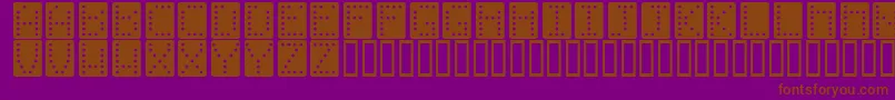 Dominoeffectnormal Font – Brown Fonts on Purple Background
