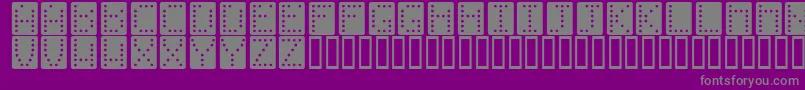 Шрифт Dominoeffectnormal – серые шрифты на фиолетовом фоне