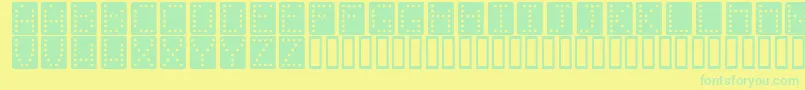 Dominoeffectnormal Font – Green Fonts on Yellow Background