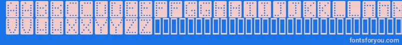 fuente Dominoeffectnormal – Fuentes Rosadas Sobre Fondo Azul