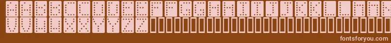 フォントDominoeffectnormal – 茶色の背景にピンクのフォント