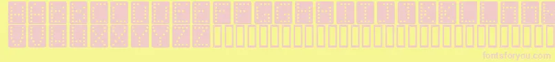 フォントDominoeffectnormal – ピンクのフォント、黄色の背景